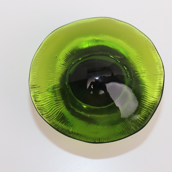 Vintage Viking Glass Mushroom Medium Size Green - Picture 3 of 4